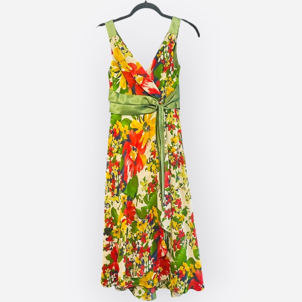 Evan Picone Floral Dress Size 6 Knee Length Vintage Cocktail Dress